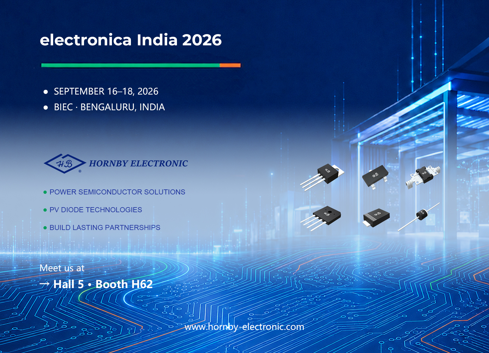 Power Semiconductor and PV Diode Solutions at electronica India 2026