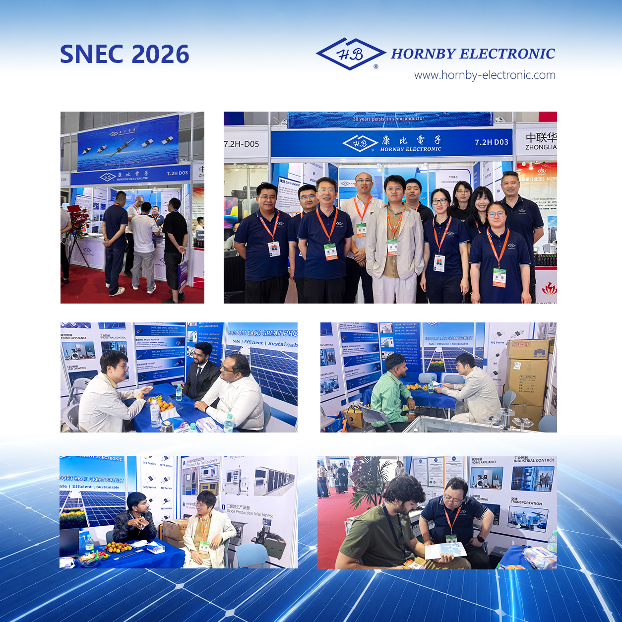 Hornby Electronic Concludes SNEC 2026, Showcasing Advanced PV Diodes and Solar Junction Box Solutions